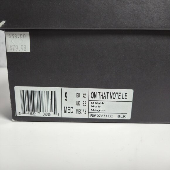 Kenneth Cole Reaction On That Note Black Leather Slip-On Shoes Mens 9M Medium - Picture 2 of 11